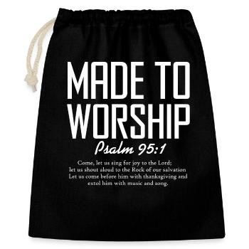 Adoration Psaume95 - Sac cadeau 40 x 50 cm - noir - Devant