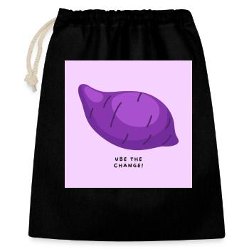 Ube the change - Geschenkbeutel aus Baumwolle (40 x 50 cm) - Schwarz - Vorne