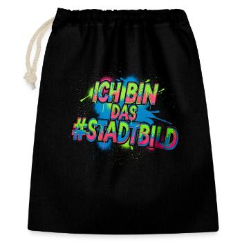 Urban_Graffiti_T-chemise - Sac cadeau 40 x 50 cm - noir - Devant