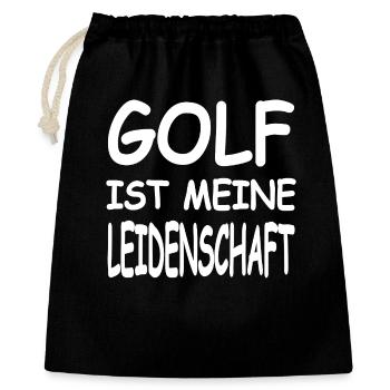 Golf - Geschenkbeutel aus Baumwolle (40 x 50 cm) - Schwarz - Vorne