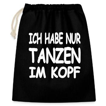 Tanzen - Geschenkbeutel aus Baumwolle (40 x 50 cm) - Schwarz - Vorne