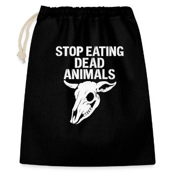 Arrêtez de manger des animaux morts - Sac cadeau 40 x 50 cm - noir - Devant