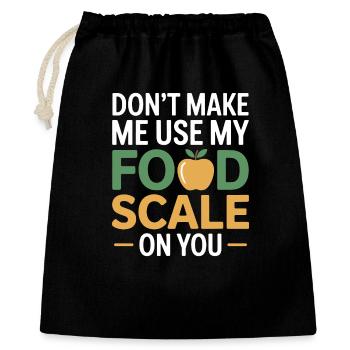 Mesure de précision pour nutritionniste professionnel - Sac cadeau 40 x 50 cm - noir - Devant