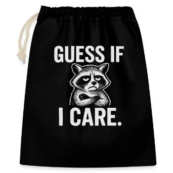 Grumpy Raccoon Attitude Shirt für lockere Erwachsene - Geschenkbeutel aus Baumwolle (40 x 50 cm) - Schwarz - Vorne