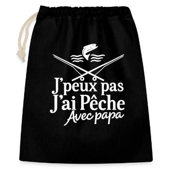 I Can't I Fished With Daddy - Gift Bag 40 x 50 cm - black - Front