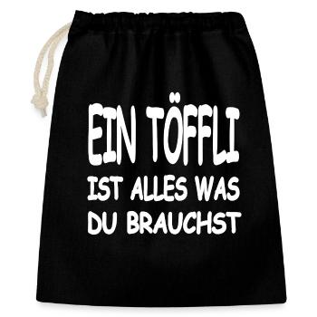 Mofa - Geschenkbeutel aus Baumwolle (40 x 50 cm) - Schwarz - Vorne