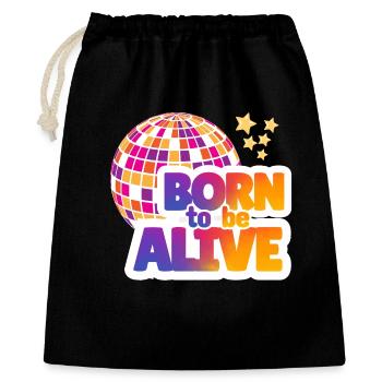 Born to be alive - Gift Bag 40 x 50 cm - black - Front
