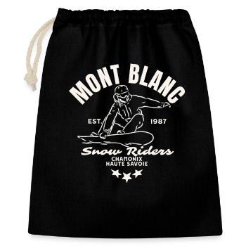 Mont Blanc Snow Riders Vintage - Geschenkbeutel aus Baumwolle (40 x 50 cm) - Schwarz - Vorne