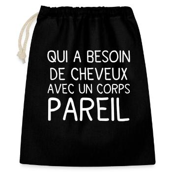 Body and Hair: Bold Phrase - Gift Bag 40 x 50 cm - black - Front