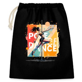 Pole Dance Poledancerin edel akrobatisch Geschenk - Geschenkbeutel aus Baumwolle (40 x 50 cm) - Schwarz - Vorne