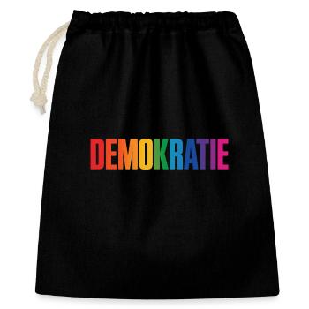 Démocratie - Logo de la fierté cool - Sac cadeau 40 x 50 cm - noir - Devant