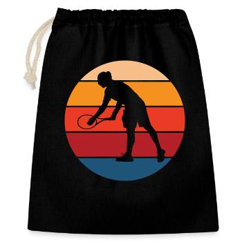 tennis - Sac cadeau 40 x 50 cm - noir - Devant