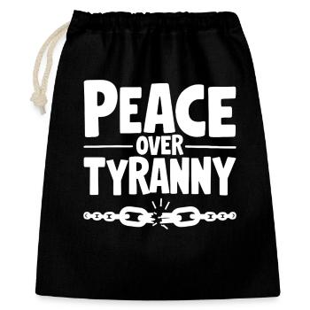 Peace Over Tyranny Kette zerbricht - Geschenkbeutel aus Baumwolle (40 x 50 cm) - Schwarz - Vorne