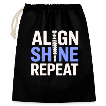 Chiropraktiker Aligned Shine Repeat Professional DC - Geschenkbeutel aus Baumwolle (40 x 50 cm) - Schwarz - Vorne