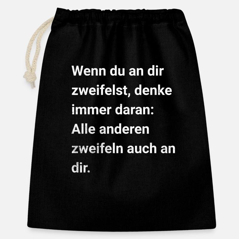 If you have doubts about the ... Sarcastic saying - Gift Bag 40 x 50 cm - black