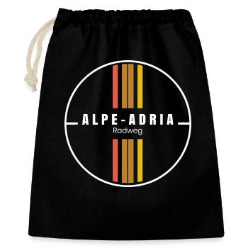 Piste cyclable Alpe-Adria - Sac cadeau 40 x 50 cm - noir - Devant
