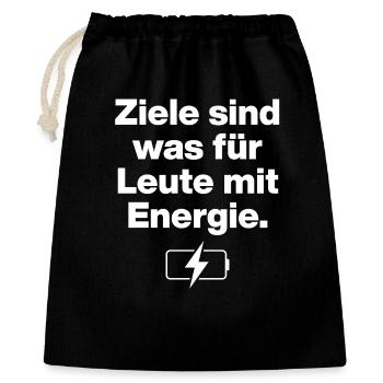 NO ENERGY, GOALS, FUN SHIRT, MOTIVATION - Gift Bag 40 x 50 cm - black - Front
