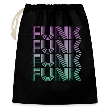 Funk Vintage - Geschenkbeutel aus Baumwolle (40 x 50 cm) - Schwarz - Vorne