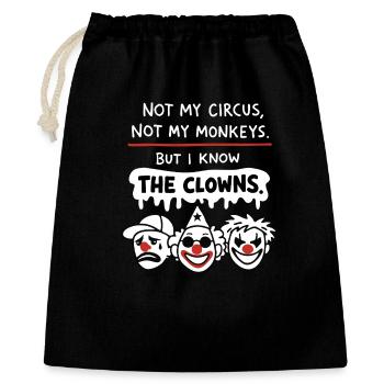 Déclaration Not My Circus, Not My Monkeys - Sac cadeau 40 x 50 cm - noir - Devant