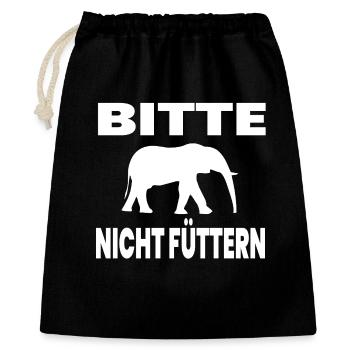 Éléphant - Sac cadeau 40 x 50 cm - noir - Devant