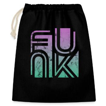 Funk Vintage - Geschenkbeutel aus Baumwolle (40 x 50 cm) - Schwarz - Vorne