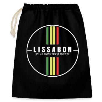Lisbon Coordinates - Gift Bag 40 x 50 cm - black - Front