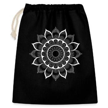 mandala - Sac cadeau 40 x 50 cm - noir - Devant
