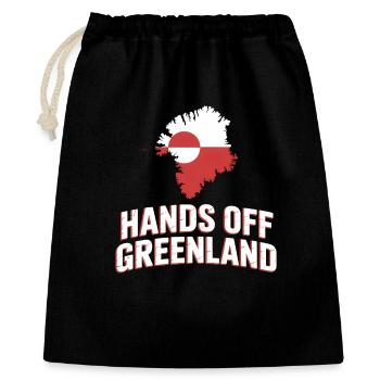 Hands off Greenland - Greenland Support Tee - Geschenkbeutel aus Baumwolle (40 x 50 cm) - Schwarz - Vorne