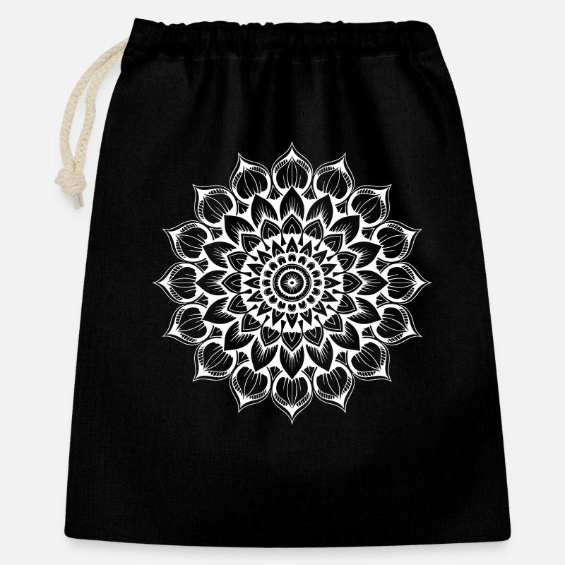 Mandala - Sac cadeau 40 x 50 cm - noir