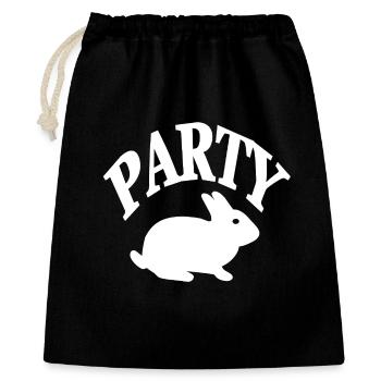 Party - Geschenkbeutel aus Baumwolle (40 x 50 cm) - Schwarz - Vorne