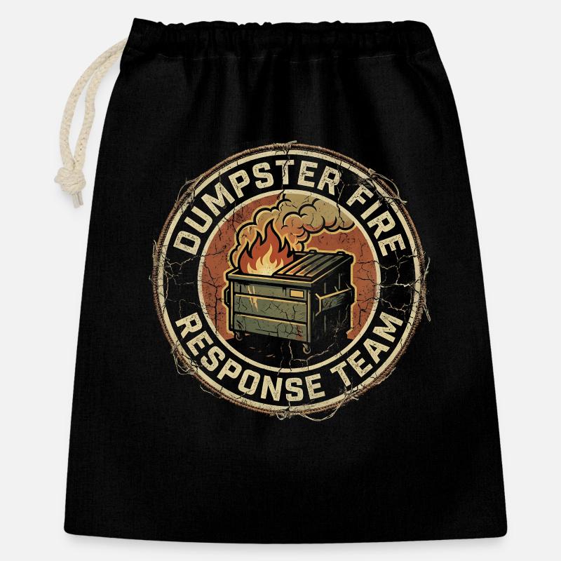 Garbage can fire response team Lustiger Müllgarbinnbra - Gift Bag 40 x 50 cm - black