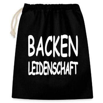 Backen - Geschenkbeutel aus Baumwolle (40 x 50 cm) - Schwarz - Vorne