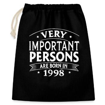 very important persons are born in 1998 - Gift Bag 40 x 50 cm - black - Front