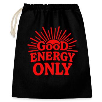 Good Energy Only Positive Vibes Sunshine - Gift Bag 40 x 50 cm - black - Front