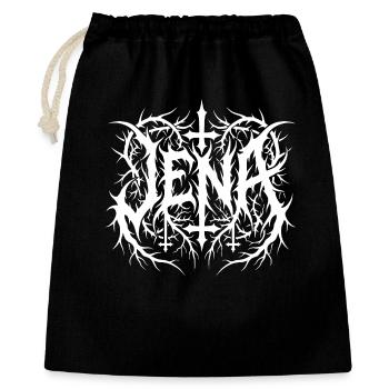 Lieblingsstadt Jena – Extreme Metal Logo - Geschenkbeutel aus Baumwolle (40 x 50 cm) - Schwarz - Vorne