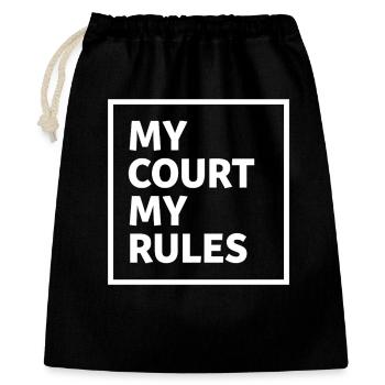 Mon Court : Ma déclaration de Padel Tennis - Sac cadeau 40 x 50 cm - noir - Devant