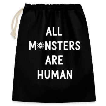 All Monsters Are Human - Gift Bag 40 x 50 cm - black - Front