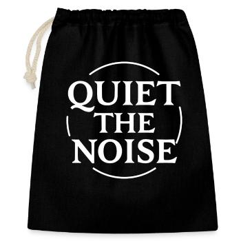 Quiet the Noise Statement in a Circle for Focus - Gift Bag 40 x 50 cm - black - Front