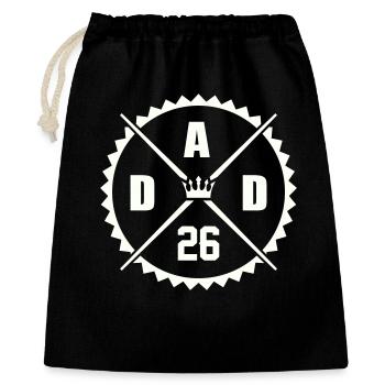 Dad 26 - Geschenkbeutel aus Baumwolle (40 x 50 cm) - Schwarz - Vorne