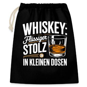 Fierté du liquide de whisky en petites boîtes - Sac cadeau 40 x 50 cm - noir - Devant