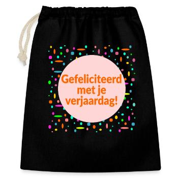 Joyeux anniversaire - Sac cadeau 40 x 50 cm - noir - Devant