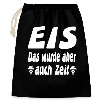 Eis - Geschenkbeutel aus Baumwolle (40 x 50 cm) - Schwarz - Vorne