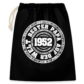Father 1952 - Gift Bag 40 x 50 cm - black - Front