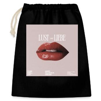 Lust und Liebe: Lippenkunst  - Geschenkbeutel aus Baumwolle (40 x 50 cm) - Schwarz - Vorne