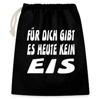 Eis - Geschenkbeutel aus Baumwolle (40 x 50 cm) - Schwarz - Vorne