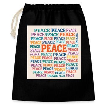 Peace Mosaic Color Typo Pattern - Gift Bag 40 x 50 cm - black - Front