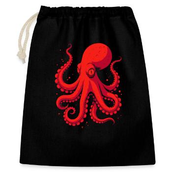 Crimson Octopus Pop Art - Gift Bag 40 x 50 cm - black - Front