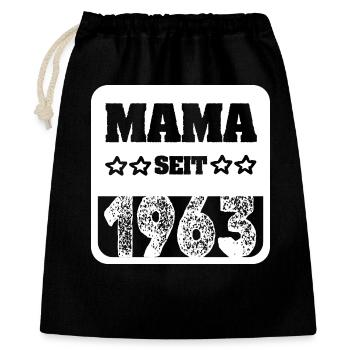 Geburt 1963 - Geschenkbeutel aus Baumwolle (40 x 50 cm) - Schwarz - Vorne