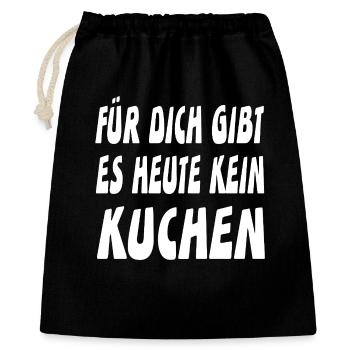 Kuchen - Geschenkbeutel aus Baumwolle (40 x 50 cm) - Schwarz - Vorne