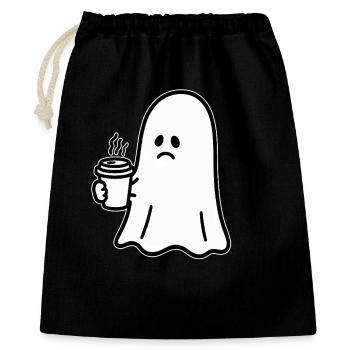 Ghost Coffee Halloween Trick or Treat - Gift Bag 40 x 50 cm - black - Front